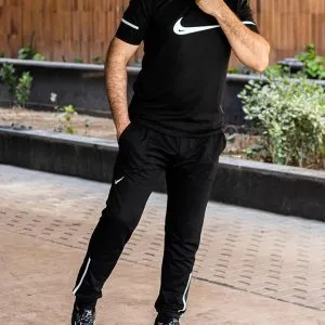ست تیشرت شلوار مردانه آستین کوتاه مشکی Nike مدل 1512